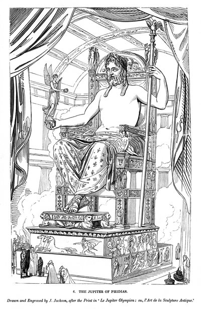 Phidiasin Jupiter, 1843 tekijältä J. Jackson