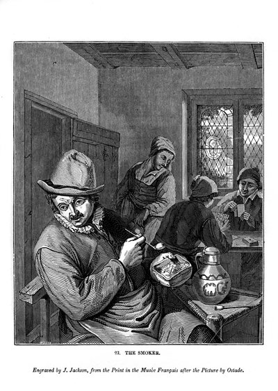 The Smoker, c1630-1680 1843. tekijältä J. Jackson