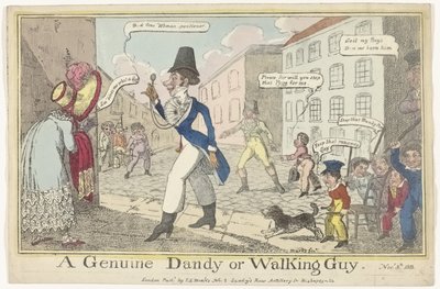 Spotprent dandy Guy Fawkes Dayn kanssa Aito Dandy tai kävelevä kaveri (nimi esineessä) tekijältä J. Lewis Marks