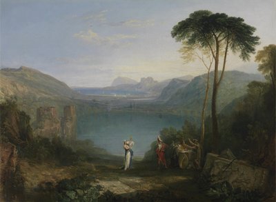 Avernusjärvi: Aeneas ja Cumaean Sybil tekijältä Joseph Mallord William Turner