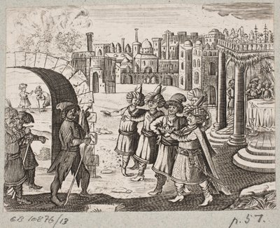 Kuvitus Adam Oleariukselle, "Persialainen Rosenthal, nerokas runoilija Schich Saadi […]", Schleswig 1660 tekijältä J. Muller