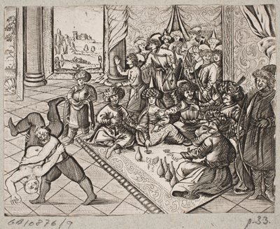 Kuvitus Adam Oleariukselle, "Persialainen Rosenthal, nerokas runoilija Schich Saadi […]", Schleswig 1660 tekijältä J. Muller