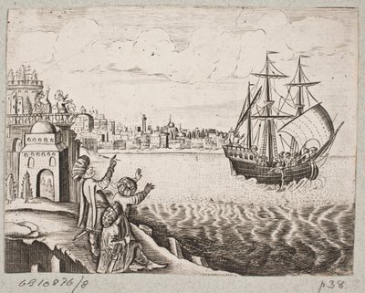 Kuvitus Adam Oleariukselle, "Persialainen Rosenthal, nerokas runoilija Schich Saadi […]", Schleswig 1660 tekijältä J. Muller