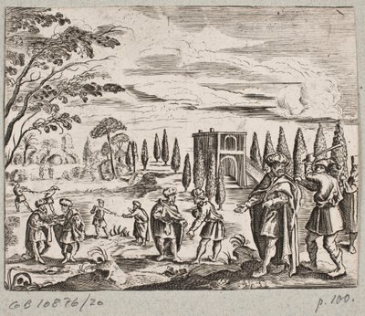 Kuvitus Adam Oleariukselle, "Persialainen Rosenthal, nerokas runoilija Schich Saadi […]", Schleswig 1660 tekijältä J. Muller