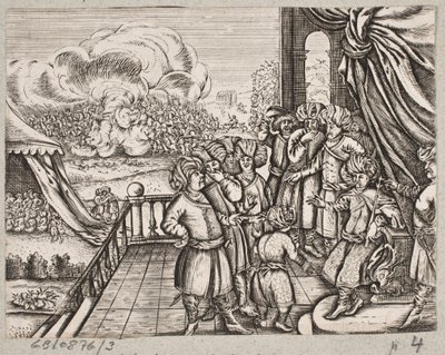 Kuvitus Adam Oleariukselle, "Persialainen Rosenthal, nerokas runoilija Schich Saadi […]", Schleswig 1660 tekijältä J. Muller