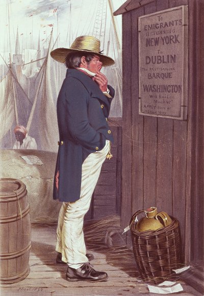 Homeward Bound, The Quay of New York, kaiverrus T.H.E. Mcguire, 1854 (katso 189006) tekijältä J Nicol
