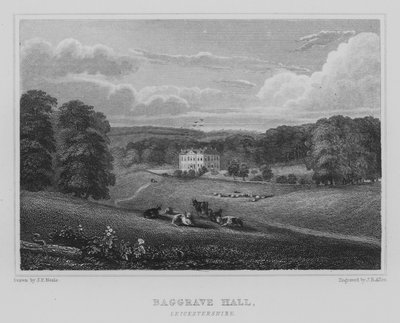 Baggrave Hall, Leicestershire (kaiverrus) tekijältä John Preston Neale