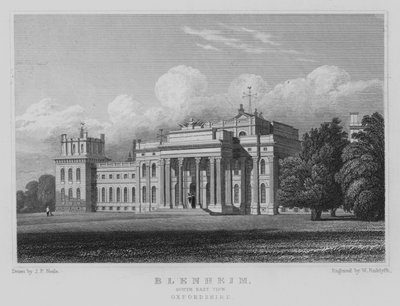 Blenheim, South East View, Oxfordshire (kaiverrus) tekijältä John Preston Neale
