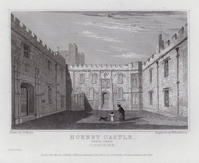 Hornby Castle, Inner Court, Yorkshire (kaiverrus) tekijältä John Preston Neale