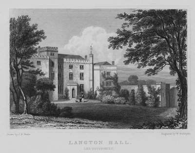 Langton Hall, Leicestershire (kaiverrus) tekijältä John Preston Neale