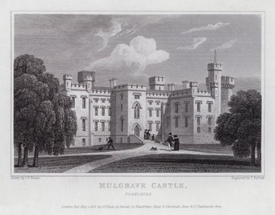 Mulgraven linna, Yorkshire (kaiverrus) tekijältä John Preston Neale