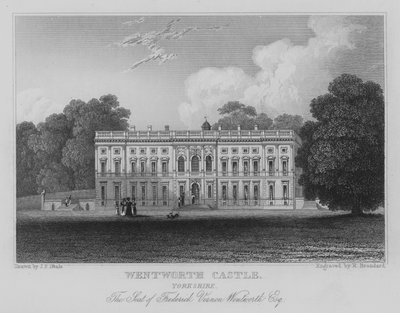 Wentworth Castle, Yorkshire, Frederick Vernon Wentworthin istuin, Esquire (kaiverrus) tekijältä John Preston Neale