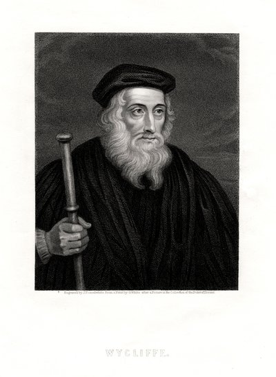John Wycliffe, englantilainen teologi, 1800-luku tekijältä J. Posselwhite