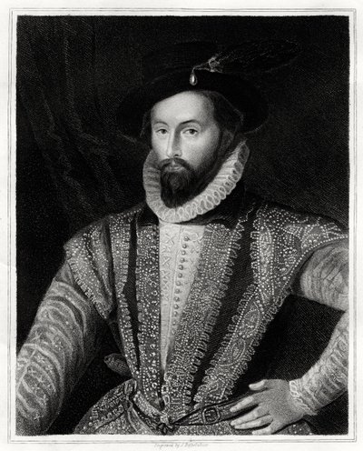 Sir Walter Raleigh, 1860 tekijältä J. Posselwhite