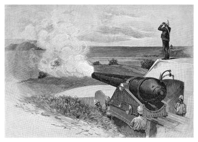 25 tonnin ase Middle Headissä, Sydneyssä, New South Walesissa, Australiassa, 1886. tekijältä J. R. Ashton