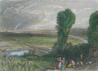 "St. Cloudin ja Sevresin sillat", 1835. tekijältä J Radclyffe