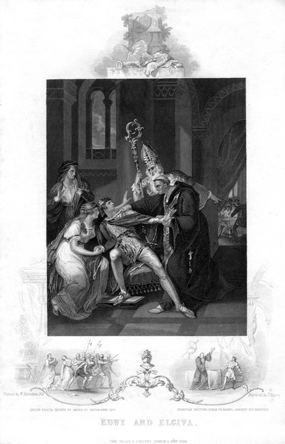 Edwy ja Elgiva, 1800-luku tekijältä J. Rogers