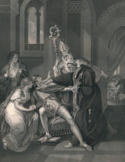 Edwy ja Elgiva, 1800-luvun puoliväli. tekijältä J. Rogers