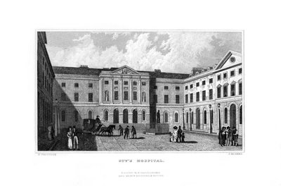 Guys Hospital, Southwark, Lontoo, 1829. tekijältä J. Rogers