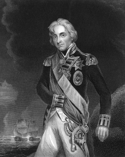 Horatio Nelson, 1. varakreivi Nelson, englantilaisen laivaston komentaja, c1798-c1805 c1857 tekijältä J. Rogers