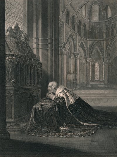 Lewis VII, Ranskan kuningas, Ennen Becketsin hautaa, 1800-luvun puoliväli. tekijältä J. Rogers