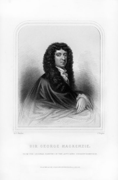 Sir George Mackenzie Rosehaughista, skotlantilainen lakimies ja juridinen kirjailija, 1870 tekijältä J. Rogers