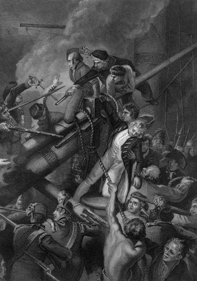 Kapteeni Faulknorin kuolema, 1795 c1857 tekijältä J. Rogers
