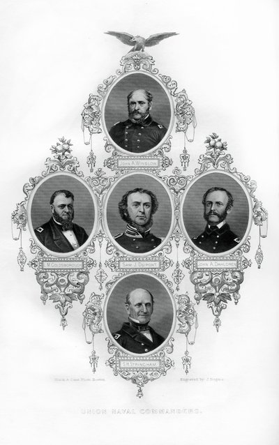 Unionin sisällissotamiraalit Winslow, Goldsborough, Du Pont, Dahlgren ja Stringham, 1862-1867. tekijältä J. Rogers