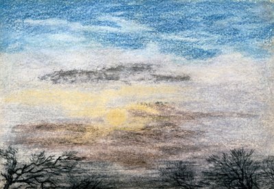Chromatics of the Sky, 27. lokakuuta 1883 (liitu ja värikynä paperilla) tekijältä J. S. Dyason
