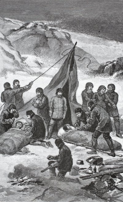 The Rescue, 23. kesäkuuta 1884, pub. Lontoo 1886 tekijältä J. Steeple Davis