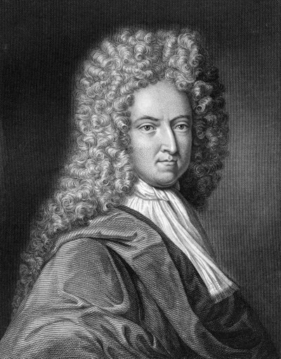 Daniel Defoe, englantilainen kirjailija ja toimittaja, 1836. tekijältä J. Thomson