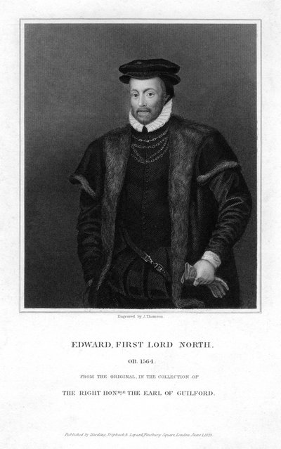 Edward North c1496-1564, ensimmäinen Lord North, 1825. tekijältä J. Thomson