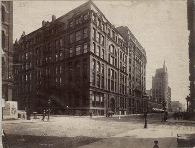 Dearborn ja Monroe Streetin kaakkoiskulma Chicagossa, 1890 tekijältä J. W. Taylor