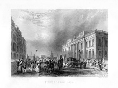 Fishmongers Hall, Lontoo, 1800-luku. tekijältä J. Woods