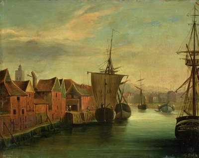 St. Catherines Quay, Ipswich, n. 1830 (taulu) tekijältä Jabez Hare