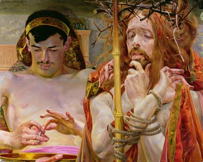 Kristus Pilatuksen kanssa tekijältä Jacek Malczewski