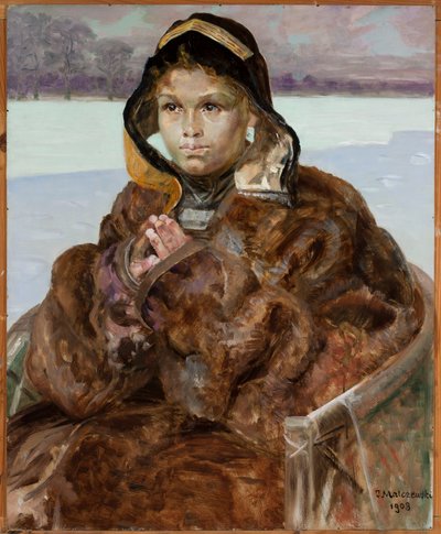 Rukoileva tyttö tekijältä Jacek Malczewski