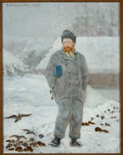 Adolf Dygasińskin muotokuva lintujen kanssa tekijältä Jacek Malczewski