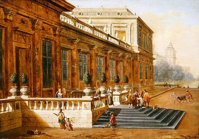 Tuhlaajapojan paluu klassisen palatsin portailla (öljy kankaalle) tekijältä Jacob Balthasar Peeters