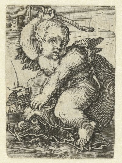 Putto delfiinin päällä tekijältä Jacob Binck