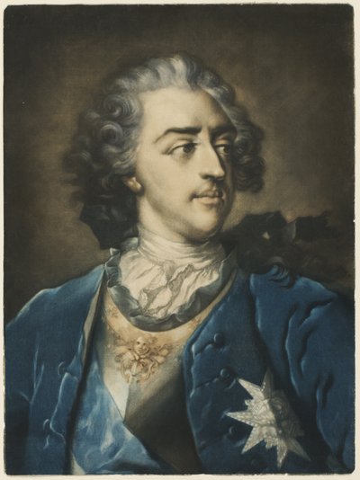 Ludvig XV:n muotokuva tekijältä Jacob Christoph Le Blon