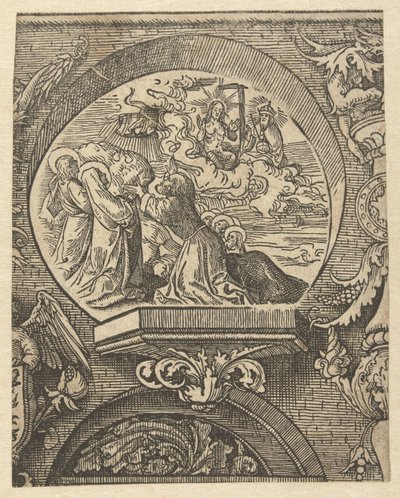 Ascension ja Kristus Isän Jumalan edessä The Creed (sarjan nimi) tekijältä Jacob Cornelisz van Oostsanen