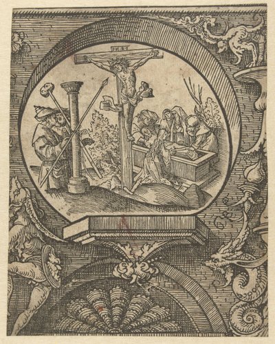 Kristuksen ristiinnaulitseminen ja hautaus The Creed (sarjan nimi) tekijältä Jacob Cornelisz van Oostsanen