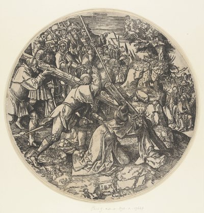 Ristin kantaminen The Round Passion (sarjan nimi) tekijältä Jacob Cornelisz van Oostsanen