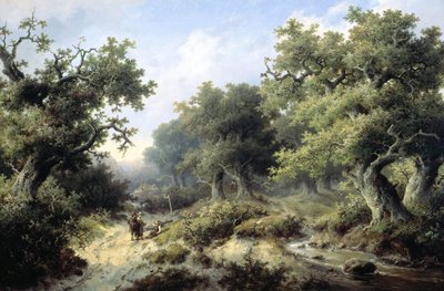 Metsämaisema matkailijoiden kanssa tekijältä Jacob Cremer