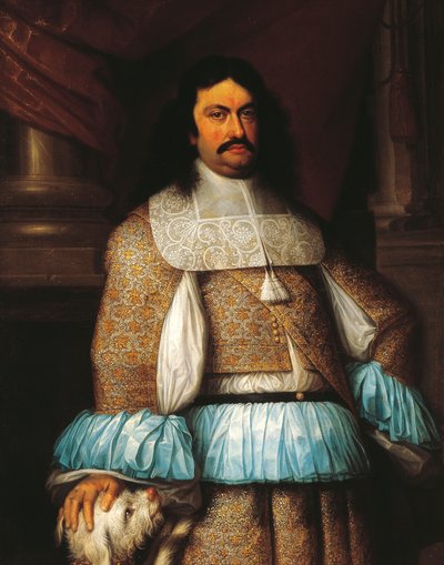 Parman ja Piacenzan ja Castron herttuan Ranuccio II Farnesen (1630-1694) muotokuva, Jacob Denysin (1644-1708) maalaus, yksityiskohta. tekijältä Jacob Denys
