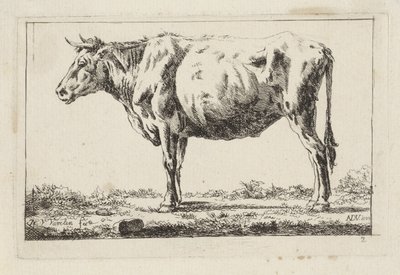 Seisova lehmä, vasemmalla tekijältä Jacob Elias van Varelen