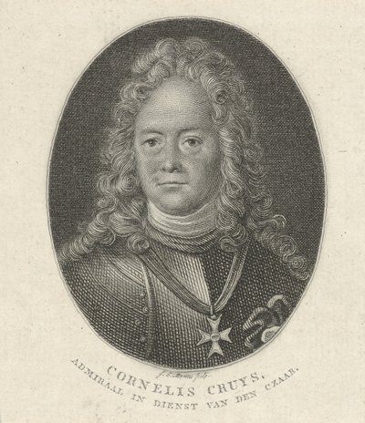 Muotokuva Venäjän keisarillisen laivaston vara-amiraalista Cornelius Cruysista 1655-1727, 1818 tekijältä Jacob Ernst Marcus