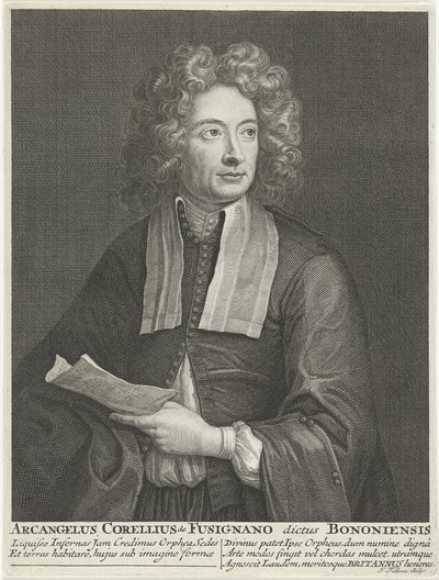 Säveltäjä ja viulisti Arcangelo Corellin muotokuva 1653-1713 tekijältä Jacob Folkema