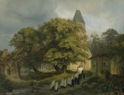Elstorf Churchyard, lähellä Hampuria, 1837 tekijältä Jacob Gensler